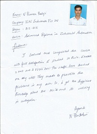 Sathish Kumar plc TESTIMONIAL Photocopy